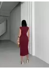 Büzgü Detaylı Kalem Elbise
