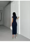 Büzgü Detaylı Kalem Elbise