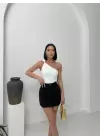 Tek Omuz Aksesuarlı Ottoman Bluz