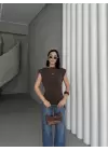 Asimetrik Vatkalı Bluz