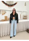 Bomber Suni Deri Premium Ceket Siyah