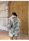 Trend Lüks Leopar Kürk Mont