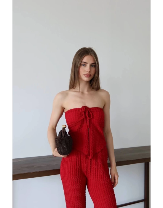 Straplez Büzgü Gofre Takım
