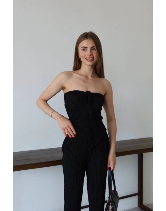 Straplez Büzgü Gofre Takım