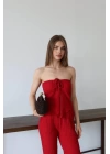 Straplez Büzgü Gofre Takım