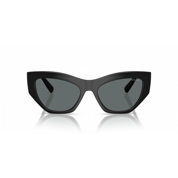 Vogue Unisex Güneş Gözlüğü - Geometrik/İrregüler Form Siyah Naylon Çerçeve Koyu Gri Degrade Cam 0VO5607S