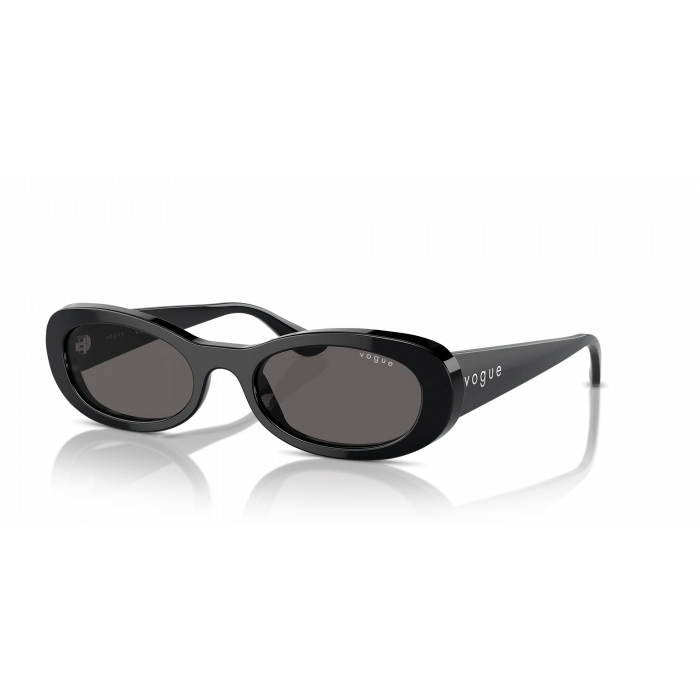 Vogue Unisex Güneş Gözlüğü - Oval Form Siyah Kemik Çerçeve Füme Cam 0VO5582S