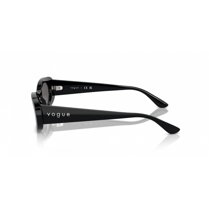 Vogue Unisex Güneş Gözlüğü - Oval Form Siyah Kemik Çerçeve Füme Cam 0VO5582S