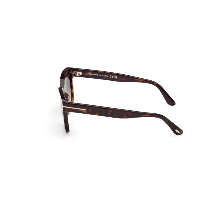 Tom Ford Kadın Güneş Gözlüğü - Koyu Havana Kemik Çerçeve Gri Füme Degrade Cam FT1216