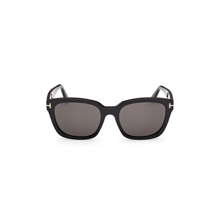 Tom Ford Kadın Güneş Gözlüğü - Parlak Siyah Kemik Çerçeve Füme Gri Cam 100% UV FT1216