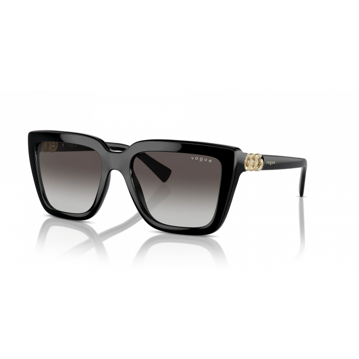 Vogue Kadın Güneş Gözlüğü - Butterfly Form Siyah Kemik Çerçeve Gri Degrade Cam 0VO5575SB