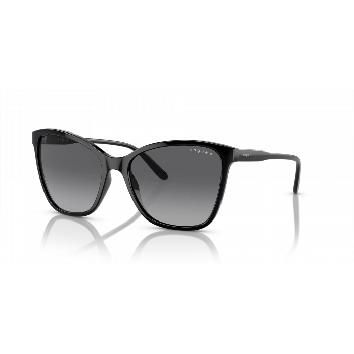 Vogue Kadın Güneş Gözlüğü - Cat-eye Form Siyah Kemik Çerçeve Gri Polarize Cam 0VO5520S