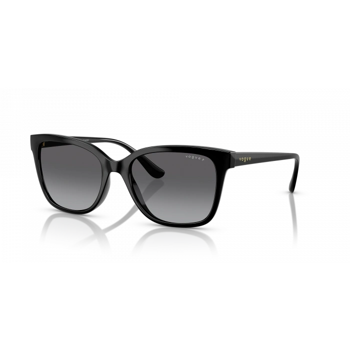 Vogue Kadın Güneş Gözlüğü - Yumuşak Dikdörtgen Form Siyah Enjeksiyon Çerçeve Yeşil Degrade Kahverengi Cam 0VO5426S