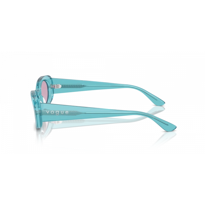 Vogue Güneş Gözlüğü - Oval Form Şeffaf Turkuaz Kemik Çerçeve Mor Cam VO5582S