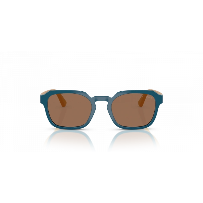 Vogue Junior Çocuk Güneş Gözlüğü - Geometrik Form Mavi Naylon Çerçeve Füme Cam VJ2025