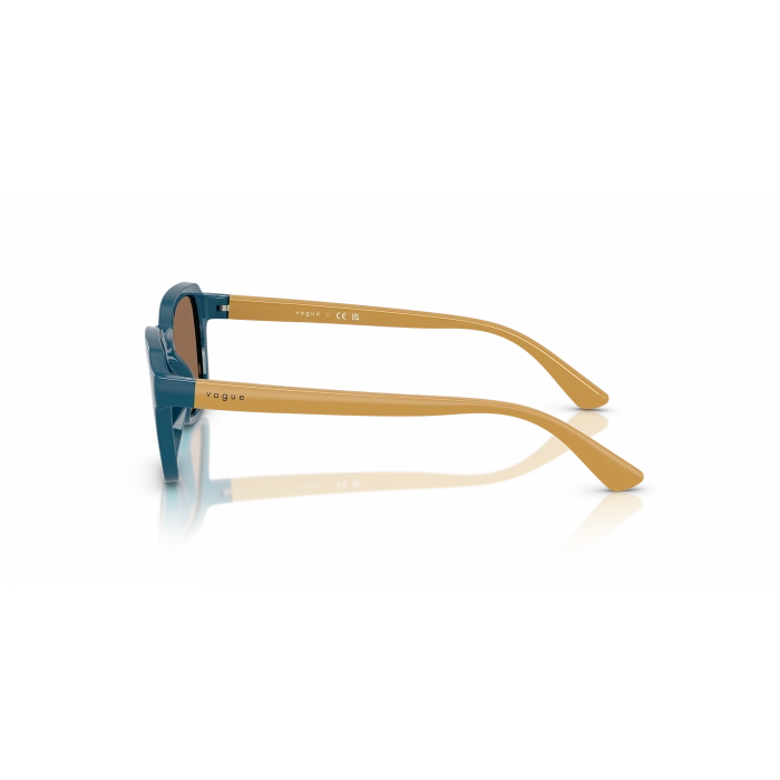 Vogue Junior Çocuk Güneş Gözlüğü - Geometrik Form Mavi Naylon Çerçeve Füme Cam VJ2025