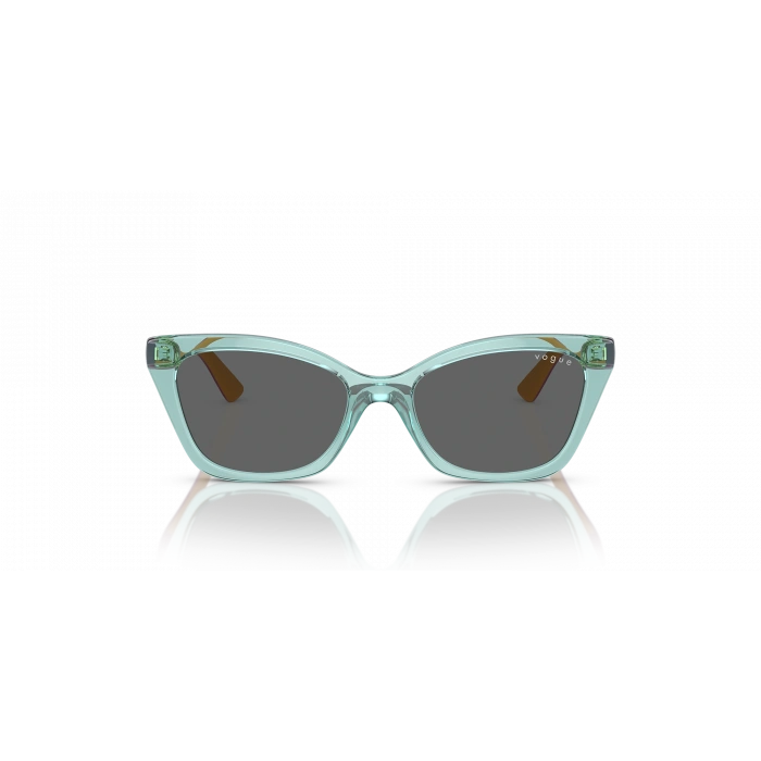 Vogue Junior Çocuk Güneş Gözlüğü - Cat-eye Form Şeffaf Adaçayı Enjeksiyon Çerçeve Koyu Gri Cam 0VJ2020