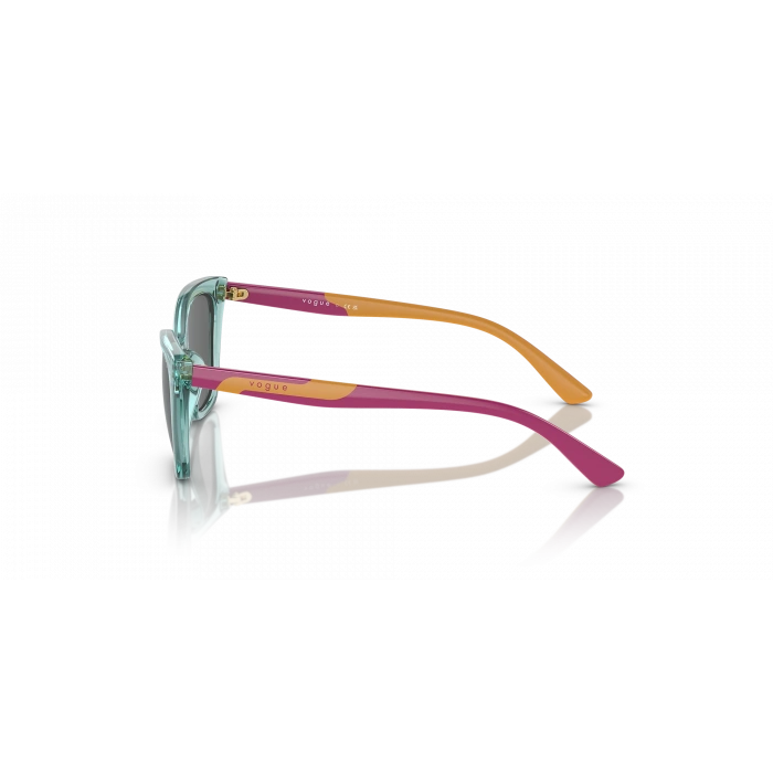 Vogue Junior Çocuk Güneş Gözlüğü - Cat-eye Form Şeffaf Adaçayı Enjeksiyon Çerçeve Koyu Gri Cam 0VJ2020