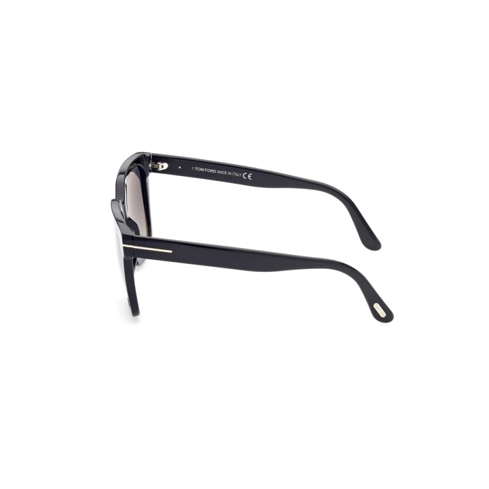 Tom Ford Kadın Güneş Gözlüğü - Parlak Siyah Çerçeve Gri Polarize Cam FT0952