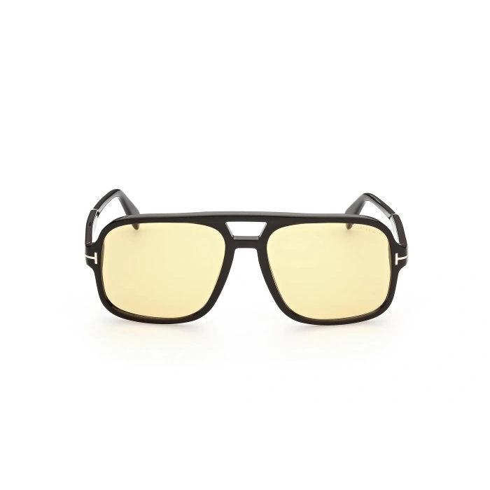 Tom Ford Unisex Güneş Gözlüğü - Parlak Siyah Kemik Çerçeve Kahverengi Cam FT0884