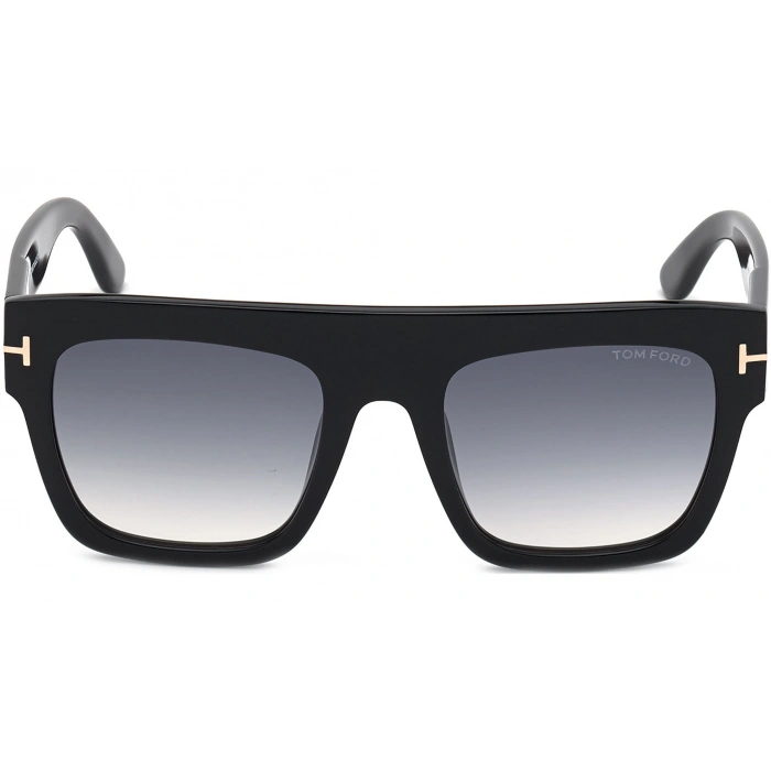 Tom Ford Kadın Güneş Gözlüğü - Parlak Siyah Kemik Çerçeve Gri Degrade Cam FT0847