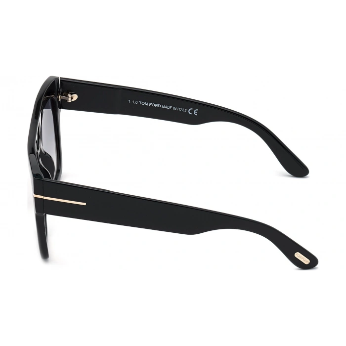 Tom Ford Kadın Güneş Gözlüğü - Parlak Siyah Kemik Çerçeve Gri Degrade Cam FT0847