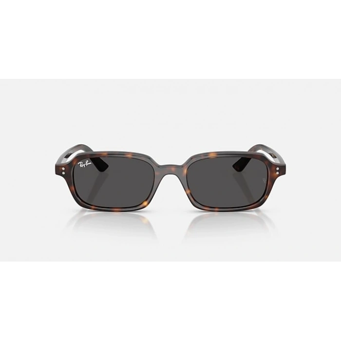 Ray-Ban Unisex Güneş Gözlüğü - Yastık Form Havana Kemik Çerçeve Koyu Gri Cam %100 UV Koruma 0RB4455