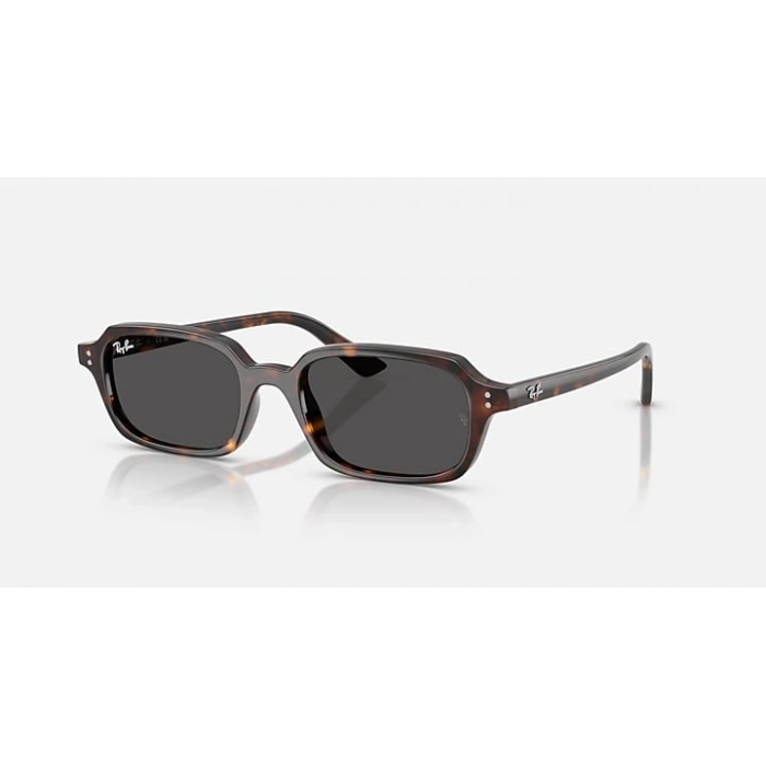 Ray-Ban Unisex Güneş Gözlüğü - Yastık Form Havana Kemik Çerçeve Koyu Gri Cam %100 UV Koruma 0RB4455