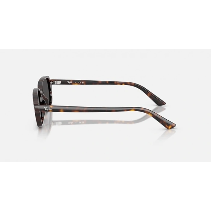 Ray-Ban Unisex Güneş Gözlüğü - Yastık Form Havana Kemik Çerçeve Koyu Gri Cam %100 UV Koruma 0RB4455