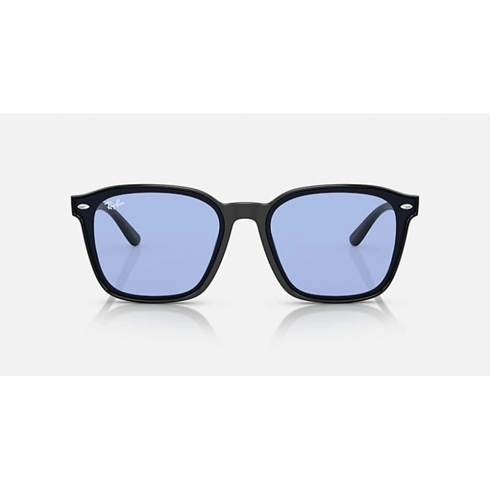Ray-Ban Unisex Güneş Gözlüğü - Kare Siyah Kemik Çerçeve Mavi Cam %100 UV Koruma 0RB4392D
