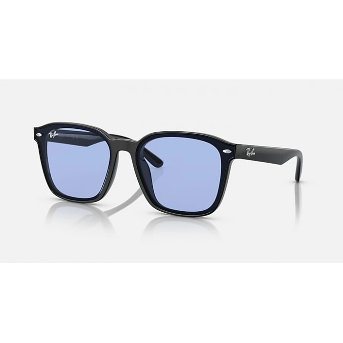 Ray-Ban Unisex Güneş Gözlüğü - Kare Siyah Kemik Çerçeve Mavi Cam %100 UV Koruma 0RB4392D