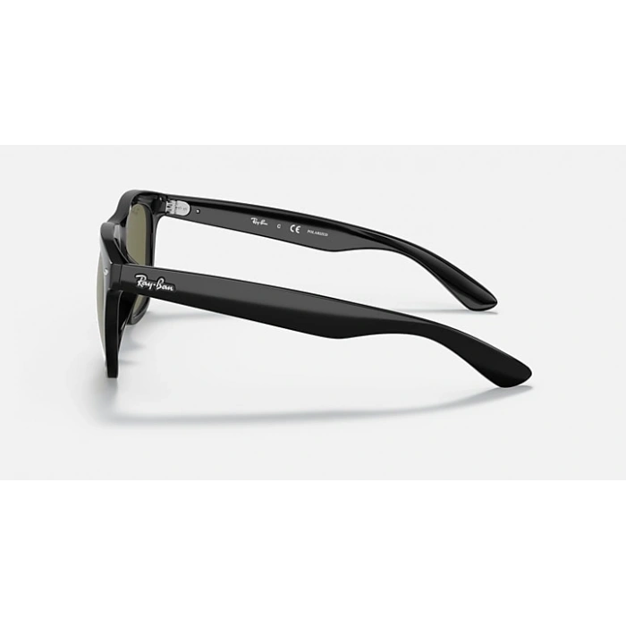 Ray-Ban Unisex Güneş Gözlüğü - Kare Siyah Kemik Çerçeve Yeşil Cam Polarize %100 UV Koruma 4260D
