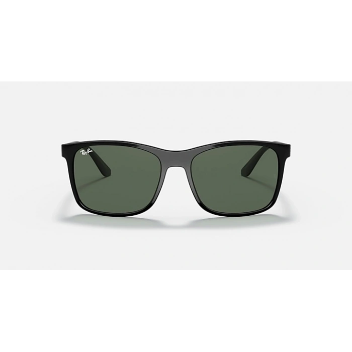 Ray-Ban Erkek Güneş Gözlüğü - Kare Siyah Kemik Çerçeve Koyu Yeşil Cam %100 UV Koruma 0RB4232