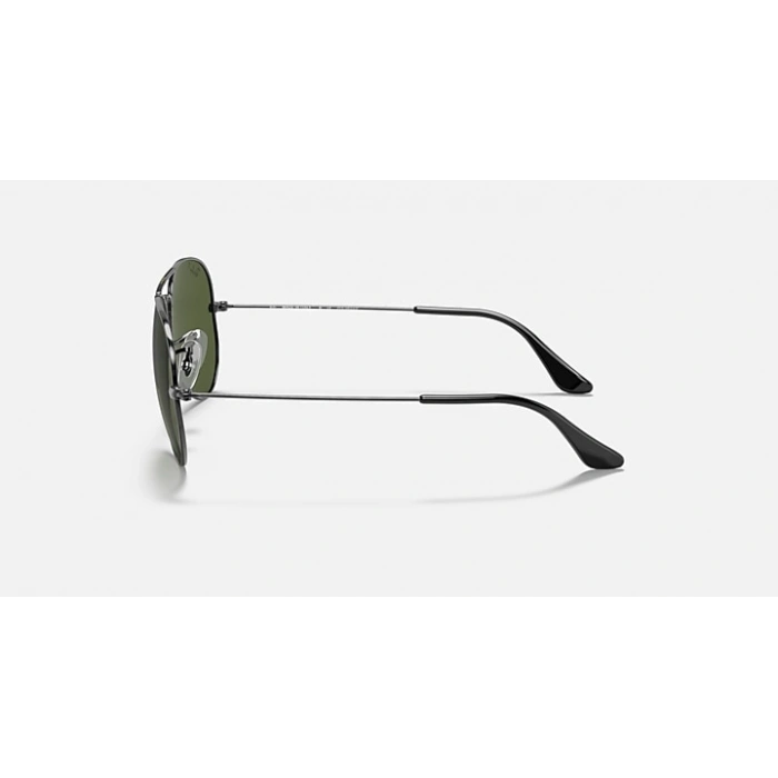 Ray-Ban Unisex Güneş Gözlüğü - Damla Gri Metal Metal Çerçeve Yeşil Polarize Cam %100 UV Koruma 0RB3025