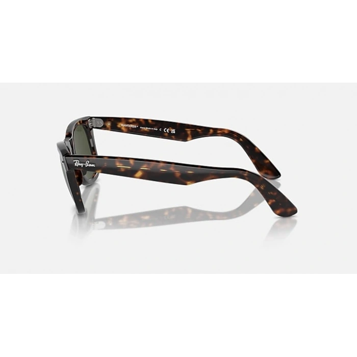 Ray-Ban Unisex Güneş Gözlüğü - Kare Havana Kemik Çerçeve Yeşil Cam G-15 %100 UV Koruma 0RB2140