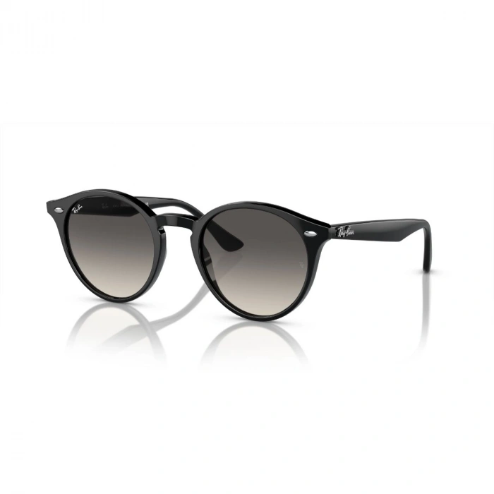 Ray-Ban Güneş Gözlüğü - Yuvarlak Siyah Kemik Çerçeve Gri Cam Degrade %100 UV Koruma 0RB2180