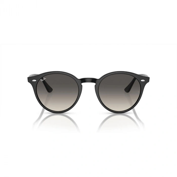 Ray-Ban Güneş Gözlüğü - Yuvarlak Siyah Kemik Çerçeve Gri Cam Degrade %100 UV Koruma 0RB2180