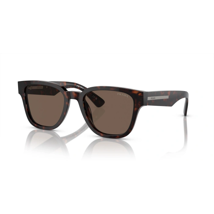 Prada Güneş Gözlüğü - Geometrik Havana Kemik Çerçeve Kahverengi Cam UV400 0PR A04S