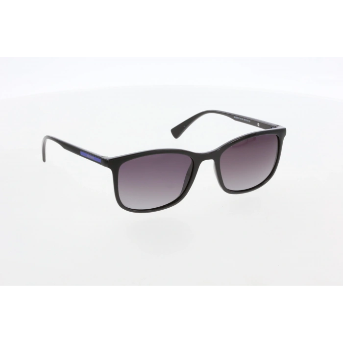 Mustang Erkek Güneş Gözlüğü - Kare Siyah Kemik Çerçeve Füme Cam Polarize UV400 Mu2504