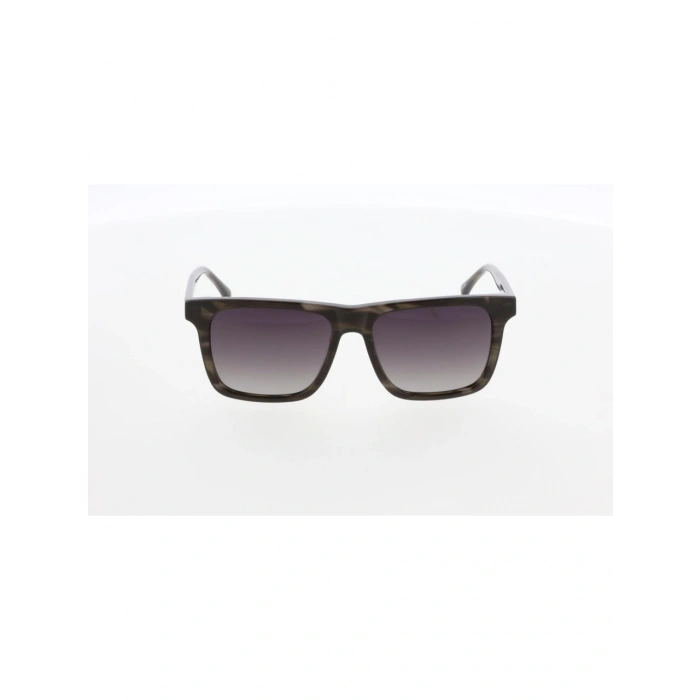 Mustang Erkek Güneş Gözlüğü - Köşeli Füme Kemik Çerçeve Mor Cam Polarize UV400 MU2572