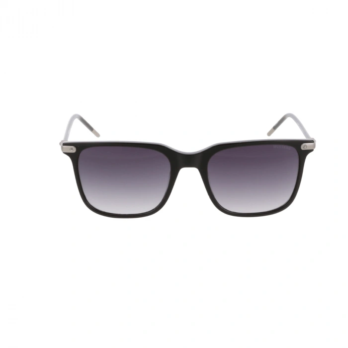 Mustang Erkek Güneş Gözlüğü - Kare Siyah Kemik Çerçeve Füme Cam UV400 MU2537