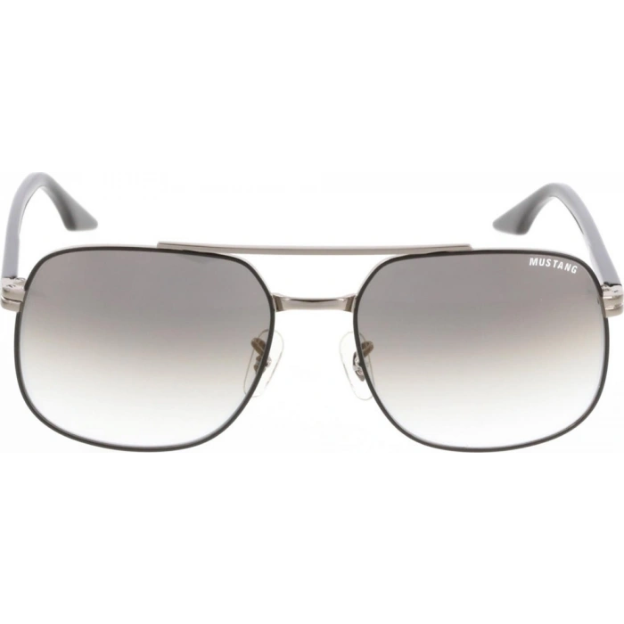 Mustang Erkek Güneş Gözlüğü - Pilot Form Gri Metal Çerçeve Gri Cam UV400 MU2378