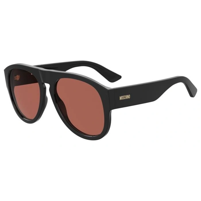 Moschino Kadın Güneş Gözlüğü - Pilot Siyah Kemik Çerçeve Pembe Cam UV400 176/S
