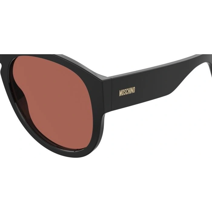 Moschino Kadın Güneş Gözlüğü - Pilot Siyah Kemik Çerçeve Pembe Cam UV400 176/S