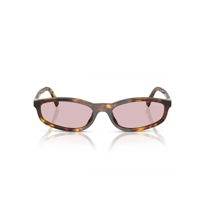 Miu Miu Kadın Güneş Gözlüğü - Geometrik Bal Havana Kemik Çerçeve Pembe Cam 0MU A06S 14L4I0 54