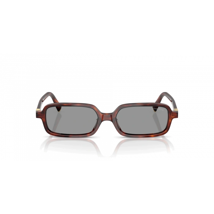 Miu Miu Kadın Güneş Gözlüğü - Dikdörtgen Havana Kemik Çerçeve Füme Cam 0MU 11ZS 21C40O 51