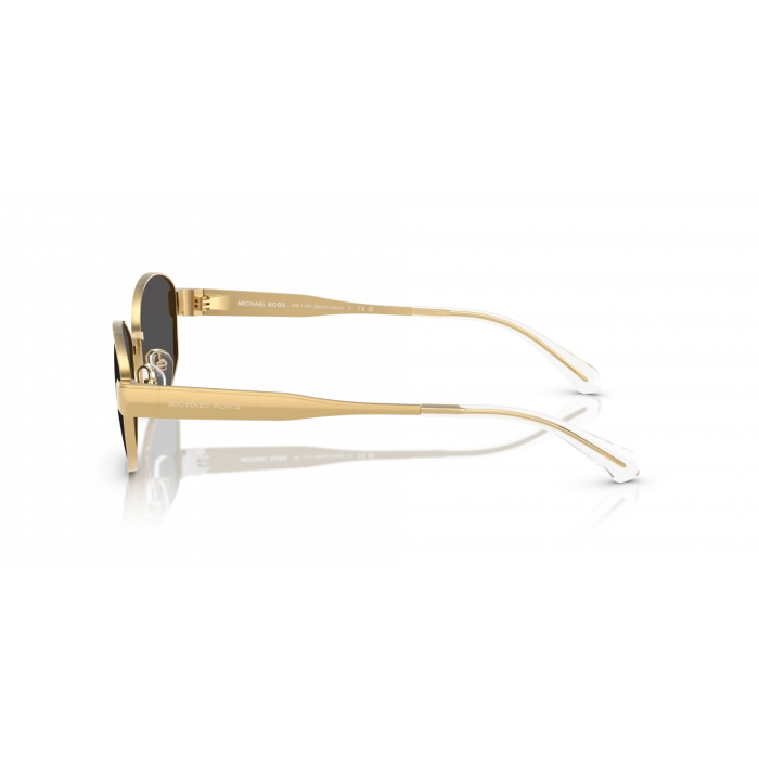 Michael Kors Kadın Güneş Gözlüğü - Oval Altın Metal Çerçeve Gri Cam UV Koruma 0MK1161 189687 56