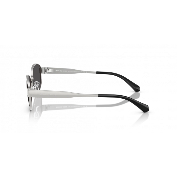 Michael Kors Kadın Güneş Gözlüğü - Oval Gümüş Metal Çerçeve Koyu Gri Cam UV400 0MK1161 189387 56