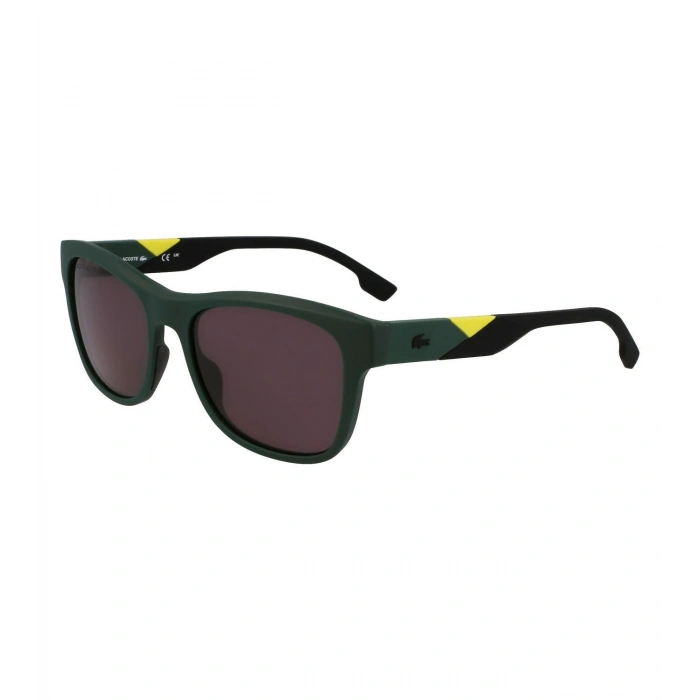 Lacoste Erkek Güneş Gözlüğü - Geometrik Yeşil Kemik Çerçeve Kahverengi Cam UV Filtre L6043S 301