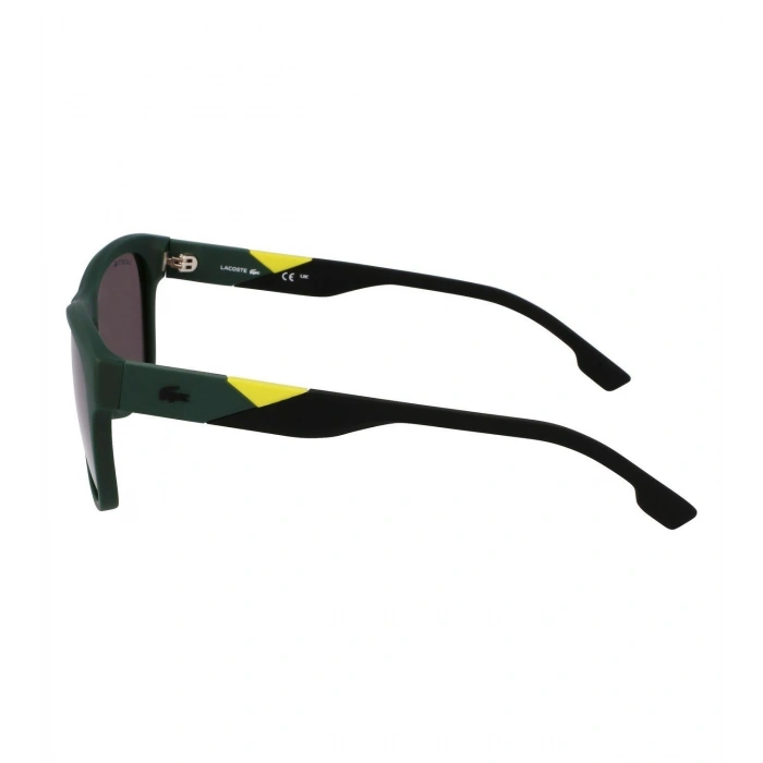 Lacoste Erkek Güneş Gözlüğü - Geometrik Yeşil Kemik Çerçeve Kahverengi Cam UV Filtre L6043S 301